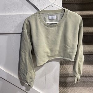 TNA Light Green Cropped Sweatshirt